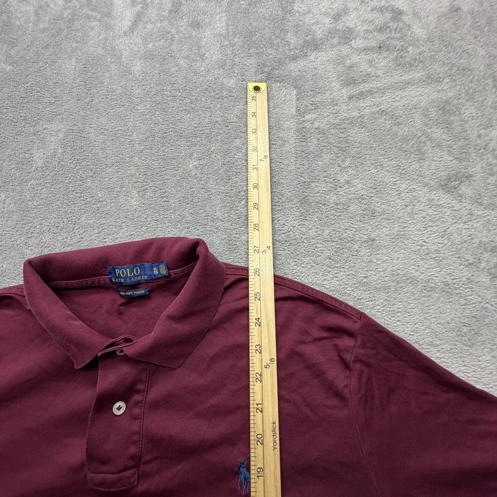 Polo Ralph Lauren Shirt Mens XL Red Pima Soft Touch Polo Classic‎ Logo Cotton